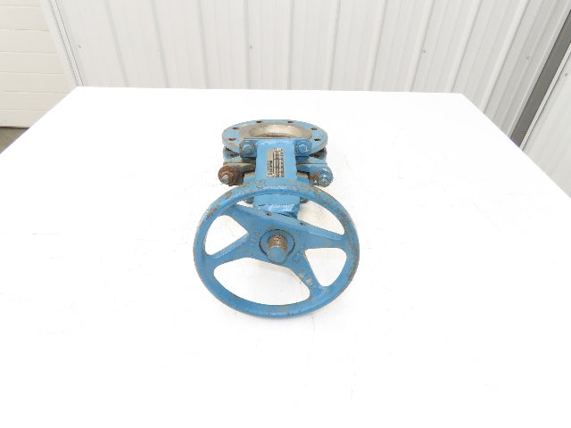 DeZurik 827 4" Flanged Knife Gate Valve Rising Stem Metal Seat 316SS Disc