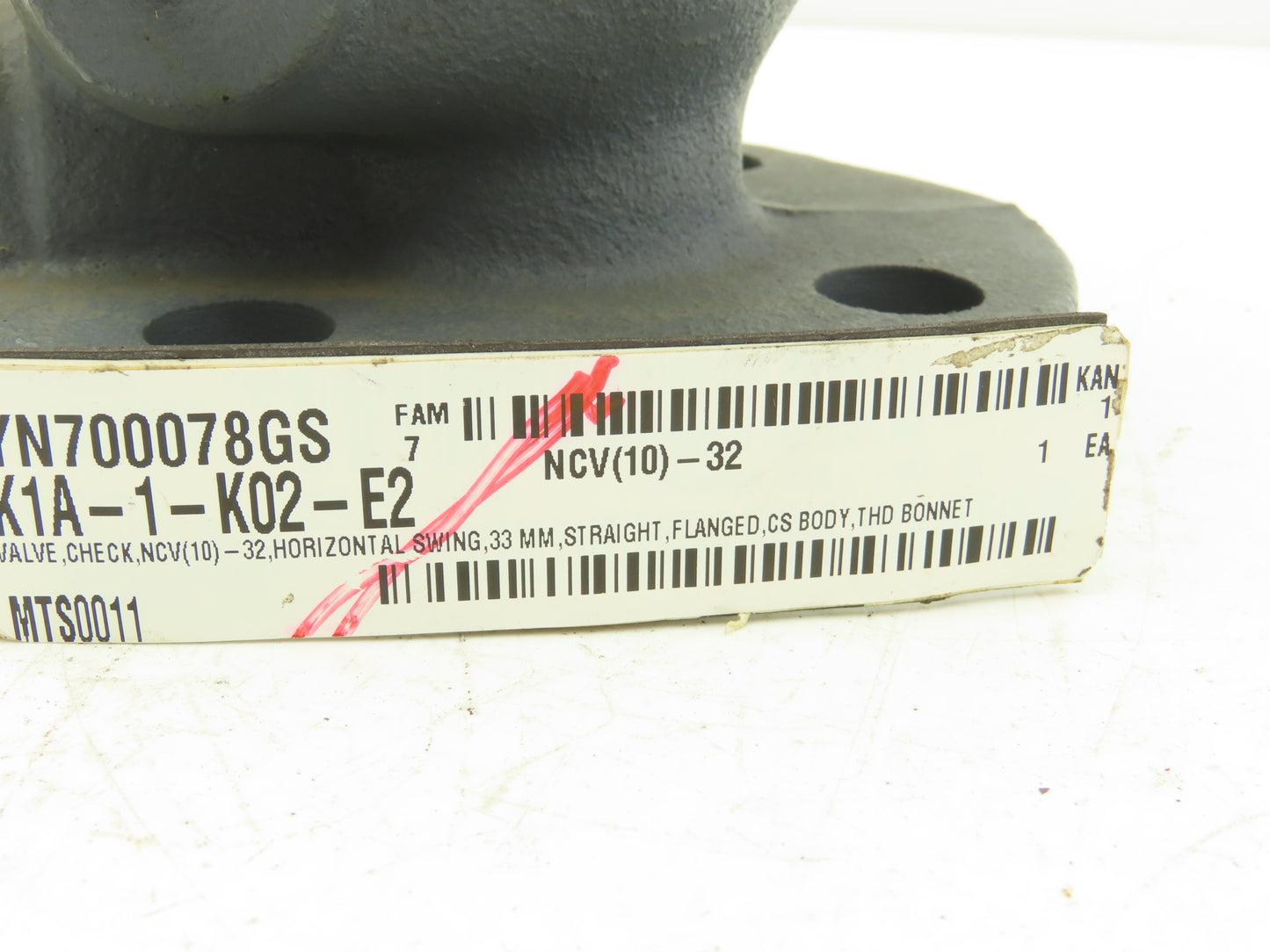 Ebara 10K-32 Swing Check Valve DN32 Cast Iron Flanged 33mm Inlet