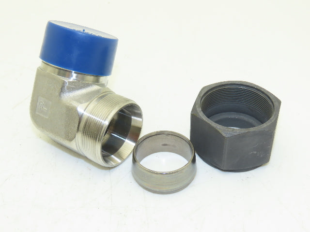 Parker 20-20 CBZ-SS Stainless Compression 90° Elbow 1-1/4" Tube x 1-1/4" NPT