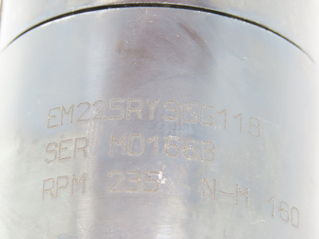 Rotor Tool EM225RYSGG118 Inline Fixtured Nutrunner Transducer Controlled 235rpm