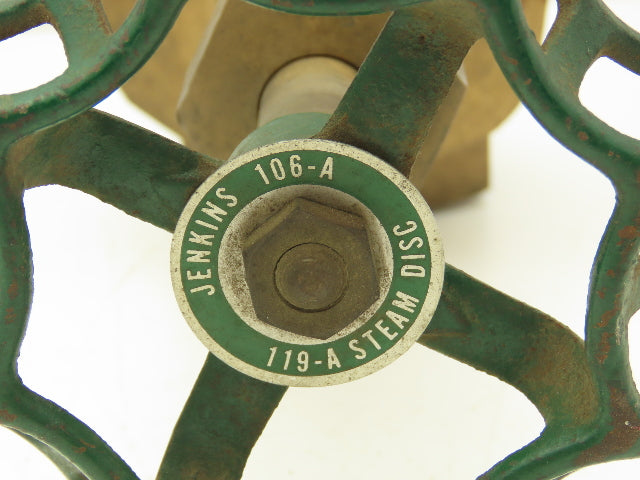 Jenkins 106-A 2" Bronze Globe Check Valve Rising Stem 119-A Steam Disc #150