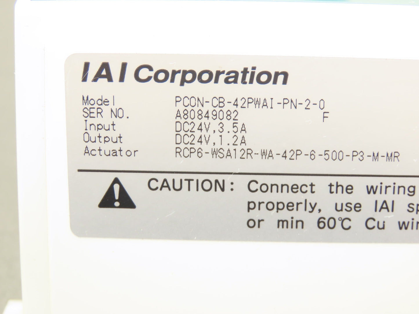 IAI PCON-CB-42PWAI-PN-2-0 Position Controller Absolute Incremental 24VDC 1.2A