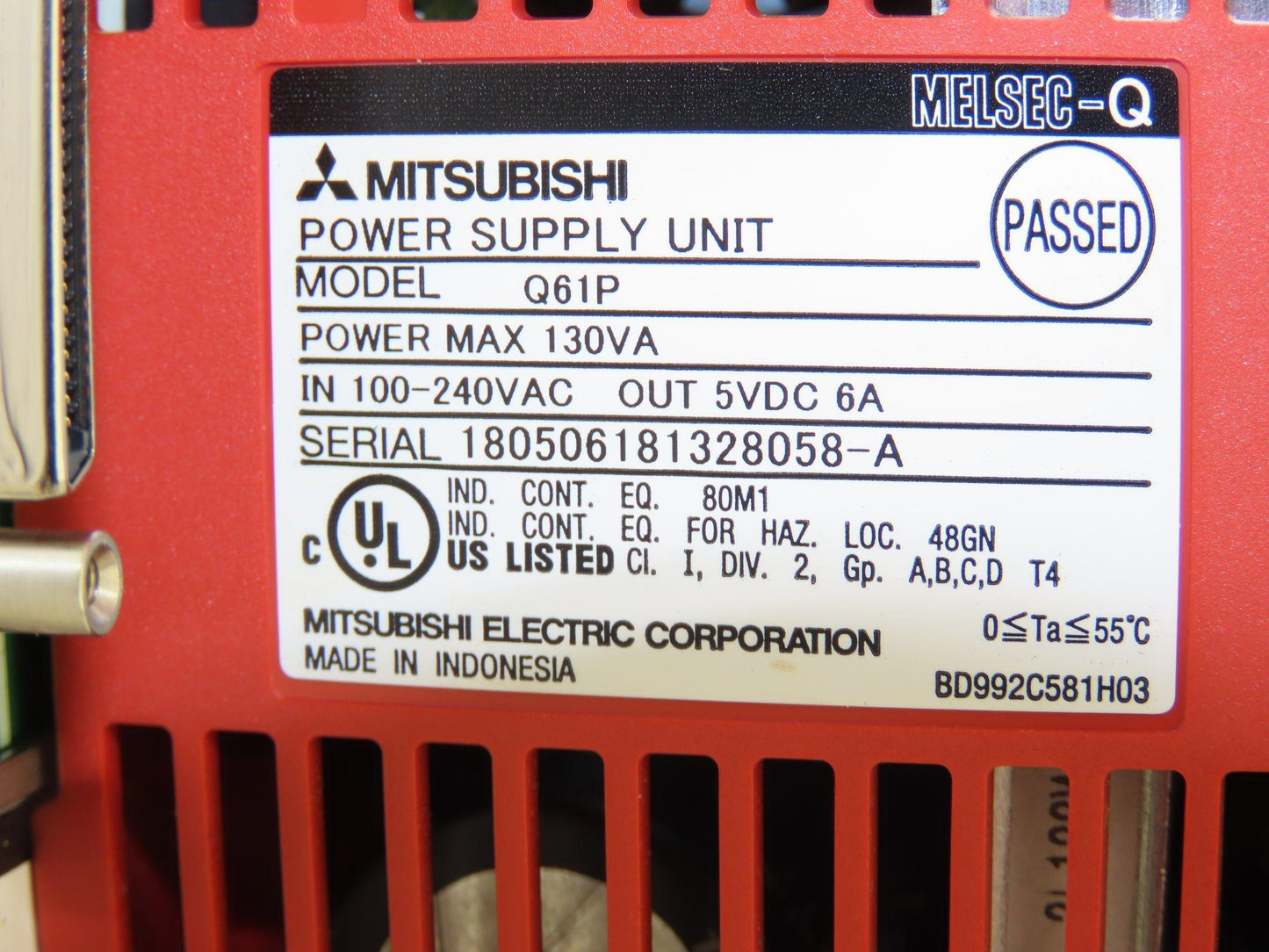 Mitsubishi Electric Melsec PLC Backplane Rack Power Supply Module 4 Slot