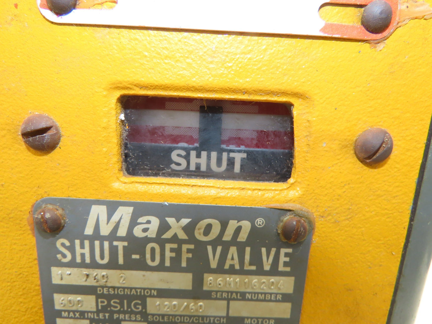 Maxon 1" 760 2 Gas Shut-Off Valve 1"NPT 600psi 120V