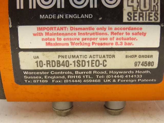 Norbro 10RDB40-1SD1EO-C Pneumatic Valve Actuator Spring Return 40R Series