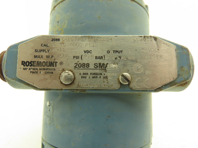 Rosemount 2088G4N22A1E5T1P0054 Electronic Pressure Transmitter 1-5VDC 4000psi