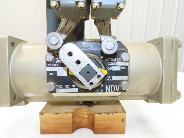 NDV Nippon E100N DN50 2" Flanged 2-Way Ball Valve & Pneumatic Actuator EPN1101N