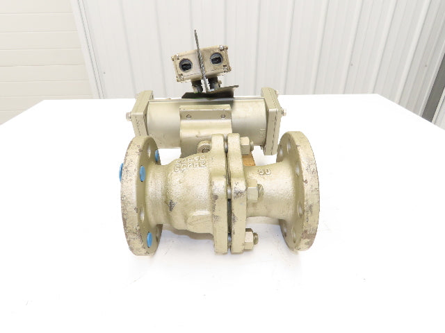 NDV Nippon E100N DN50 2" Flanged 2-Way Ball Valve & Pneumatic Actuator EPN1105N