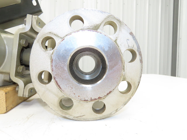 NDV Nippon E100N DN50 2" Flanged 2-Way Ball Valve & Pneumatic Actuator EPN1105N