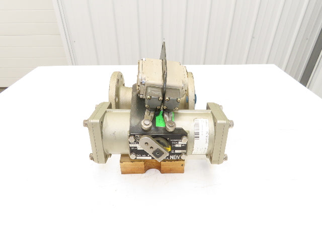 NDV Nippon E100N DN50 2" Flanged 2-Way Ball Valve & Pneumatic Actuator EPN1105N