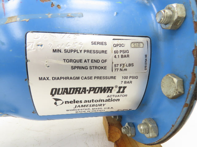 Neles-Jamesbury QP2C Quadra-Powr II Pneumatic Valve Actuator 60psi 57Ft-lbs