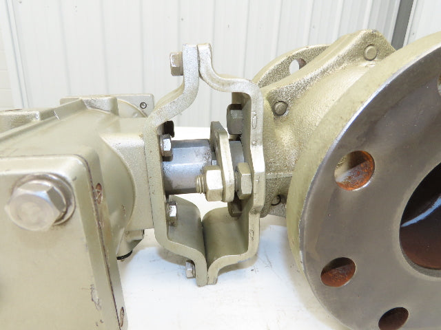 NDV Nippon E100N DN80 3" Flanged 2-Way Ball Valve & Pneumatic Actuator EPN1101N
