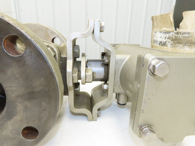 NDV Nippon E100N DN65 2.5" Flanged 2-Way Ball Valve Pneumatic Actuator EPN1101N
