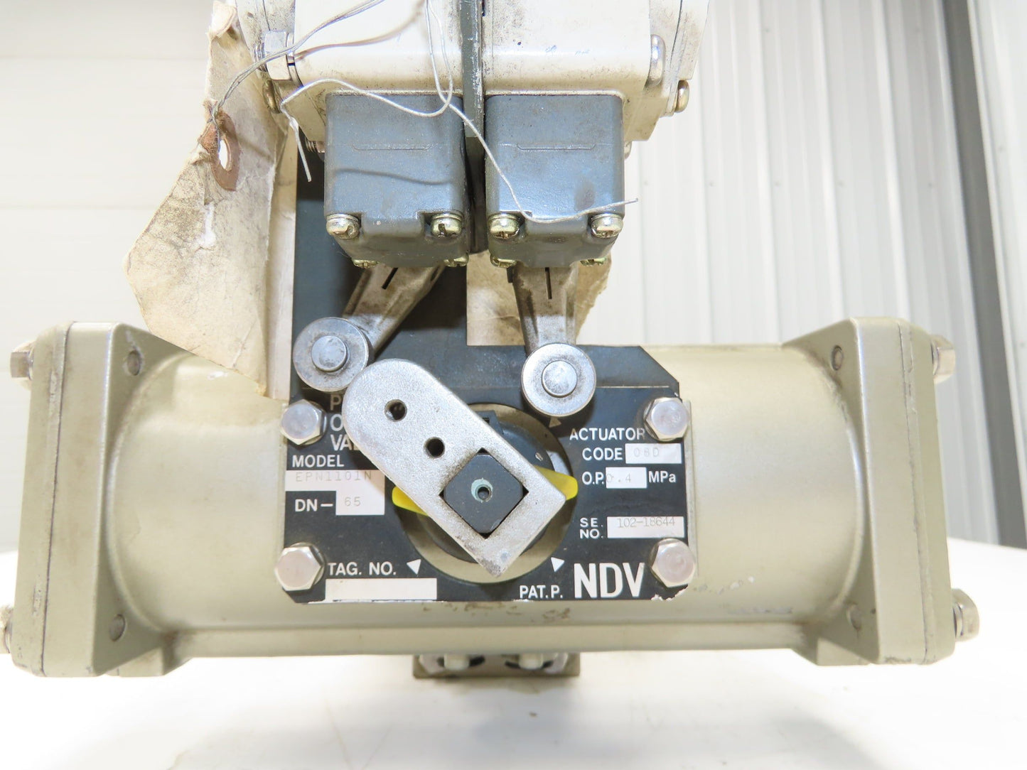 NDV Nippon E100N DN65 2.5" Flanged 2-Way Ball Valve Pneumatic Actuator EPN1101N