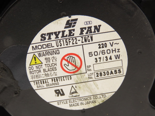 Style Fan US15F22-ZWGW PLC Fan 220V 50/60Hz