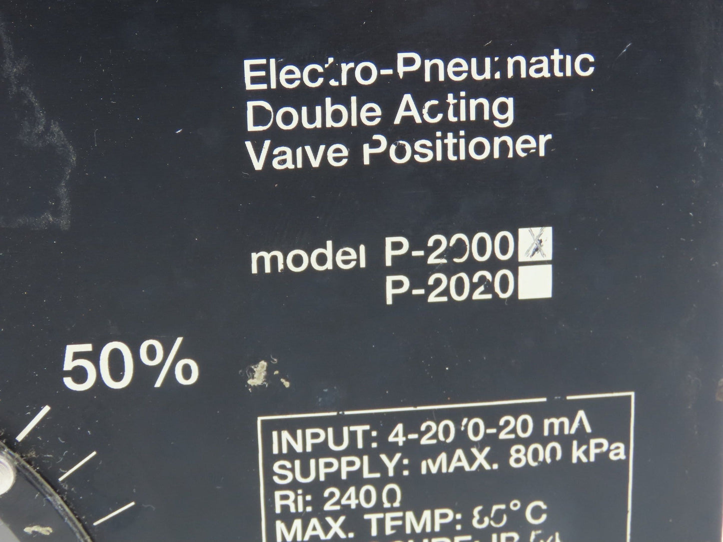 PMV P-2000 Electro-Pneumatic Valve Positioner Double acting 4-20ma