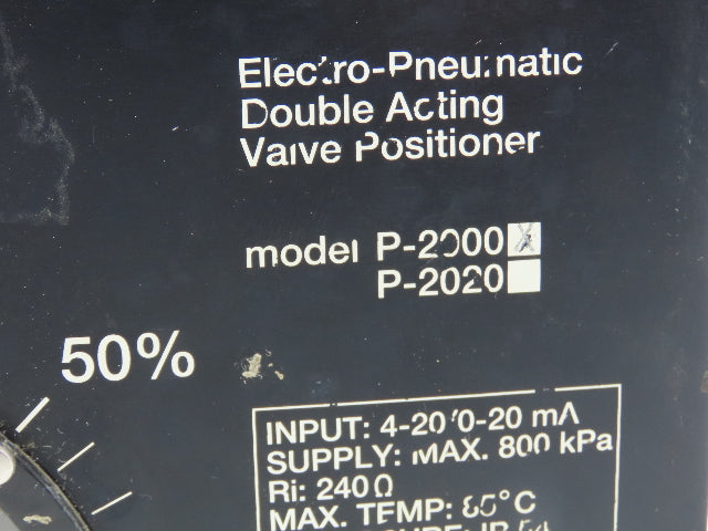 PMV P-2000 Electro-Pneumatic Valve Positioner Double acting 4-20ma