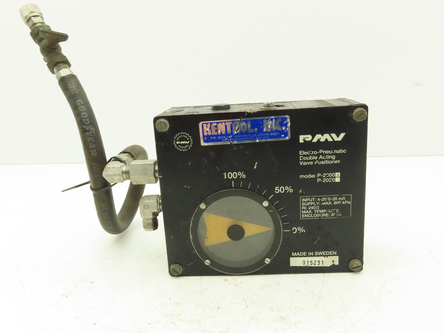 PMV P-2000 Electro-Pneumatic Valve Positioner Double acting 4-20ma