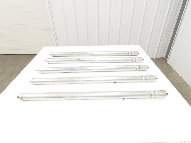 2-Groove Skew Conveyor Roller 1.9" Dia 37.25"BF Galvanized 7/16" Hex Lot of 5