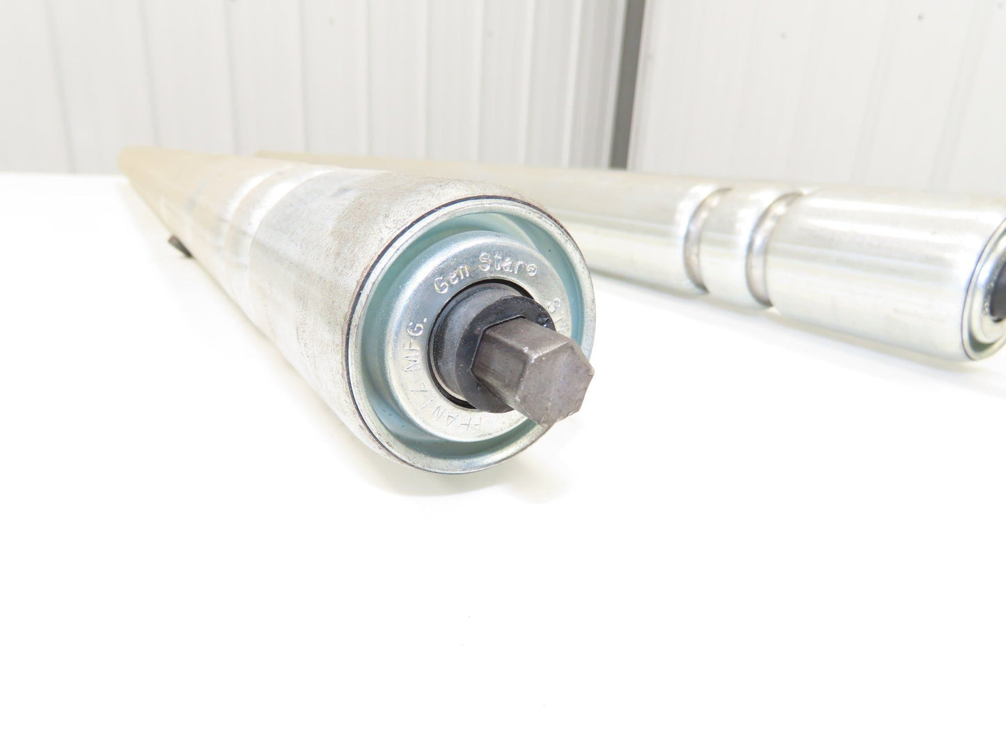 2-Groove Skew Conveyor Roller 1.9" Dia 37.25"BF Galvanized 7/16" Hex Lot of 5