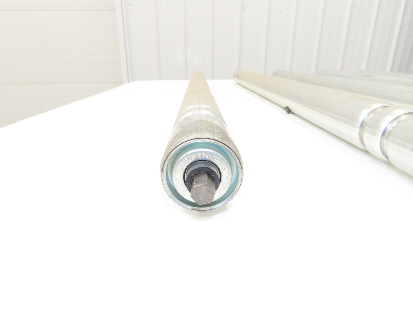 2-Groove Skew Conveyor Roller 1.9" Dia 37.25"BF Galvanized 7/16" Hex Lot of 5