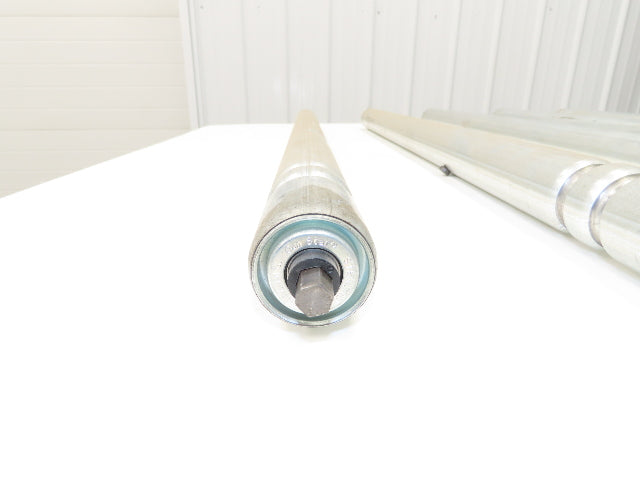 2-Groove Skew Conveyor Roller 1.9" Dia 37.25"BF Galvanized 7/16" Hex Lot of 5