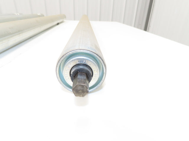 2-Groove Skew Conveyor Roller 1.9" Dia 37.25"BF Galvanized 7/16" Hex Lot of 5