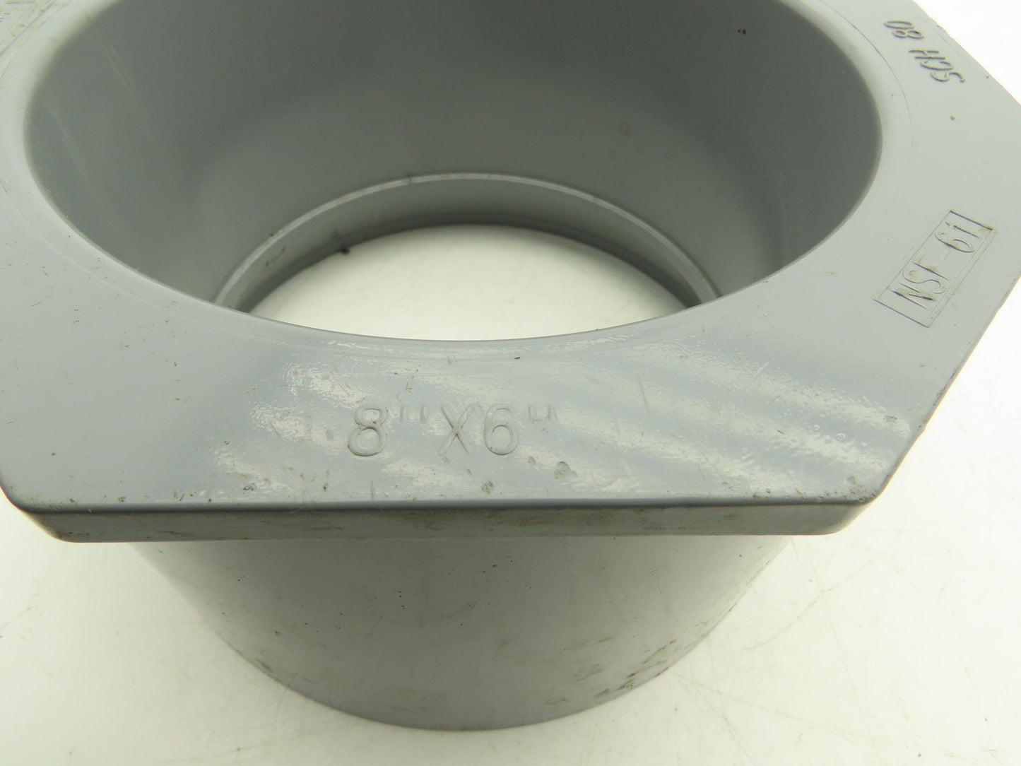 Spears SCH 80 Reducer Bushing 8x6" Spigot x Socket NSF-61