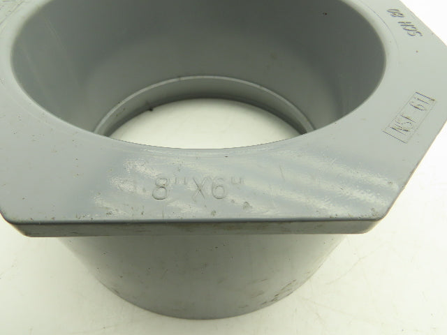Spears SCH 80 Reducer Bushing 8x6" Spigot x Socket NSF-61