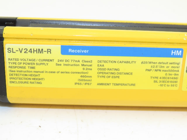 Keyence SL-V24HM-R Light Curtain Receiver 460mm 24VDC 9.2ms IP67