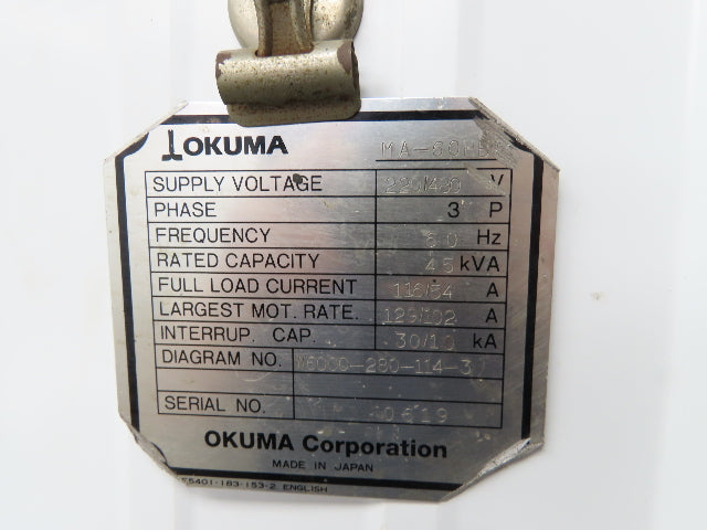 Okuma MA-60HB Lathe Milling Machine Spindle Piston Actuator Cylinder Assembly