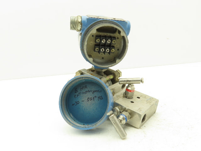 Rosemount M-618SCT316SS 1151GP6E22B1DF Pressure Transmitter 45VDC 100PSI & Valve
