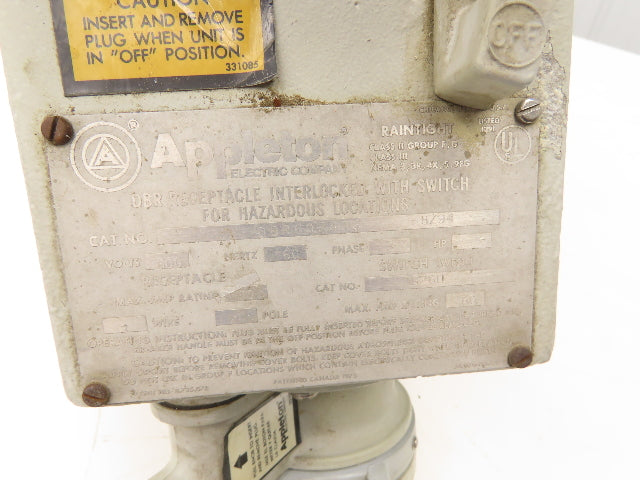 Appleton DBR Receptacle Enclosure For Circuit Breaker Hazardous Location