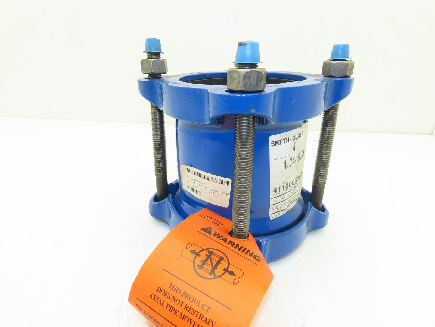 Smith Blair 411 Ductile Iron Pipe Coupler 4" Nominal 4.75-5.06" 4 Bolt