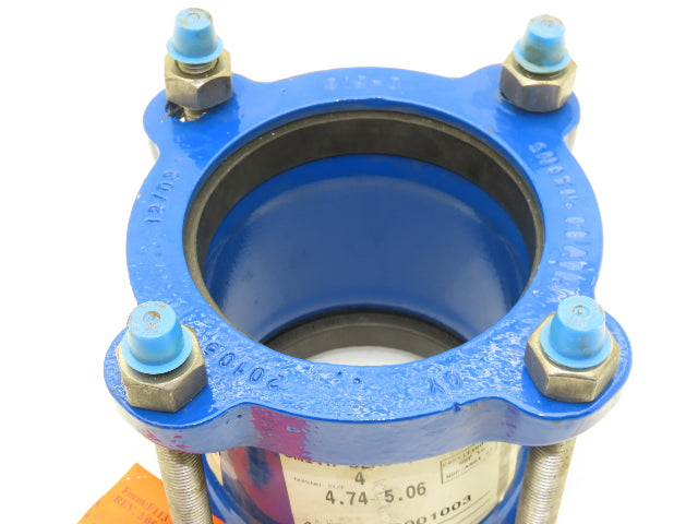 Smith Blair 411 Ductile Iron Pipe Coupler 4" Nominal 4.75-5.06" 4 Bolt