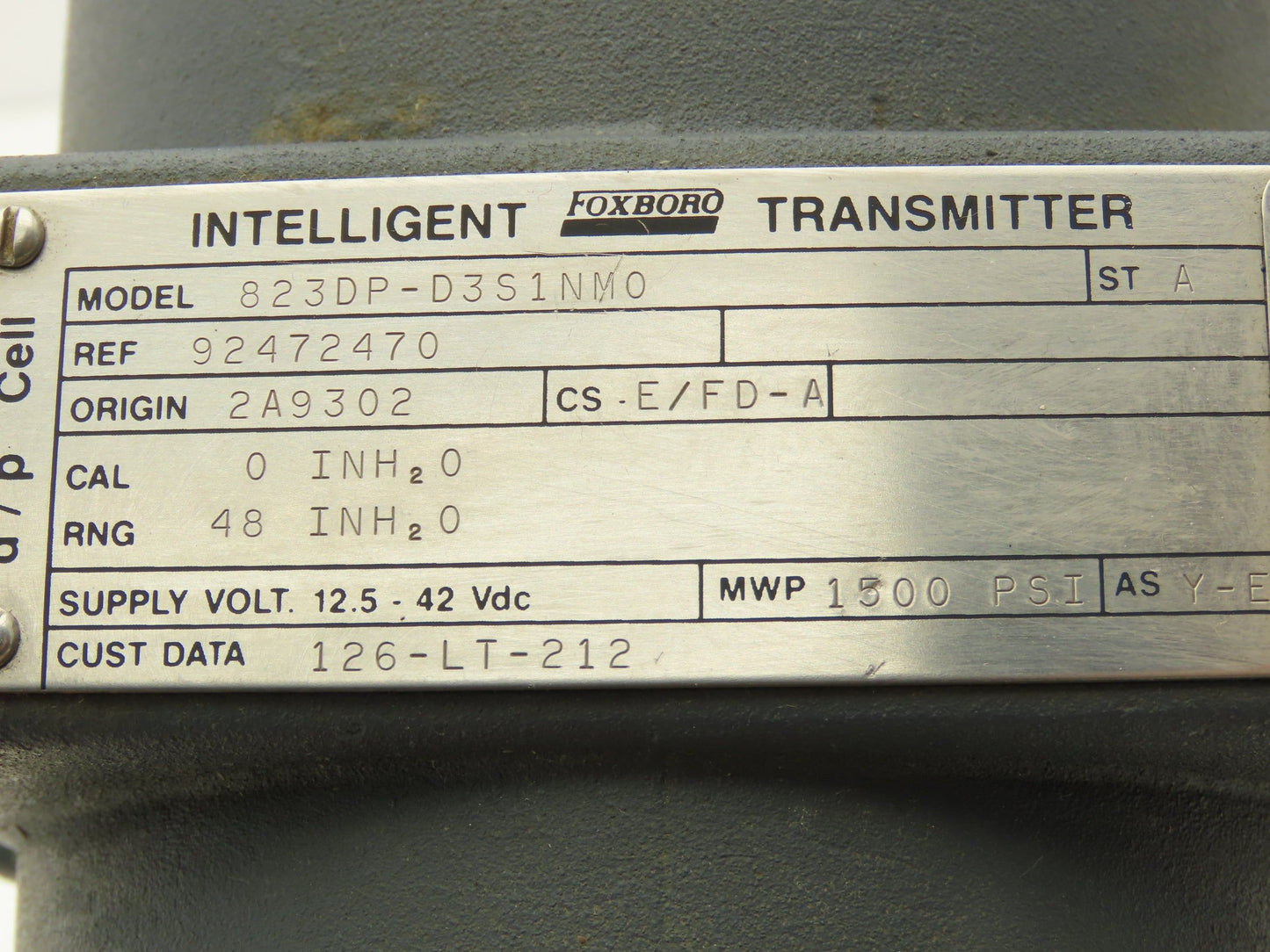 Foxboro 823DP-D3S1NM0 Electronic Pressure Transmitter 12.5-42VDC 1500PSI