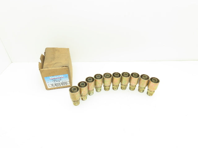 Dayco 12NP-12SC 3/4" Male NPTF Pipe Coupler Hydraulic Crimp Hose End Lot of 10