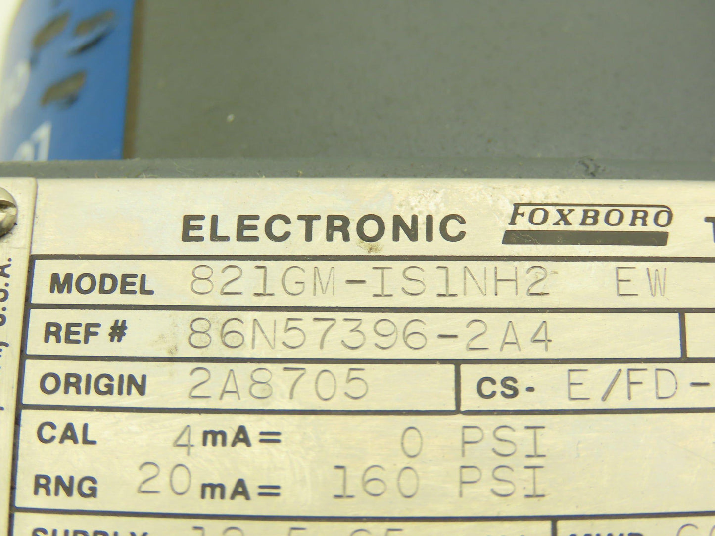 Foxboro 821GM-IS1NH2 EW Electronic Pressure Transmitter 12.5-65VDC 600PSI