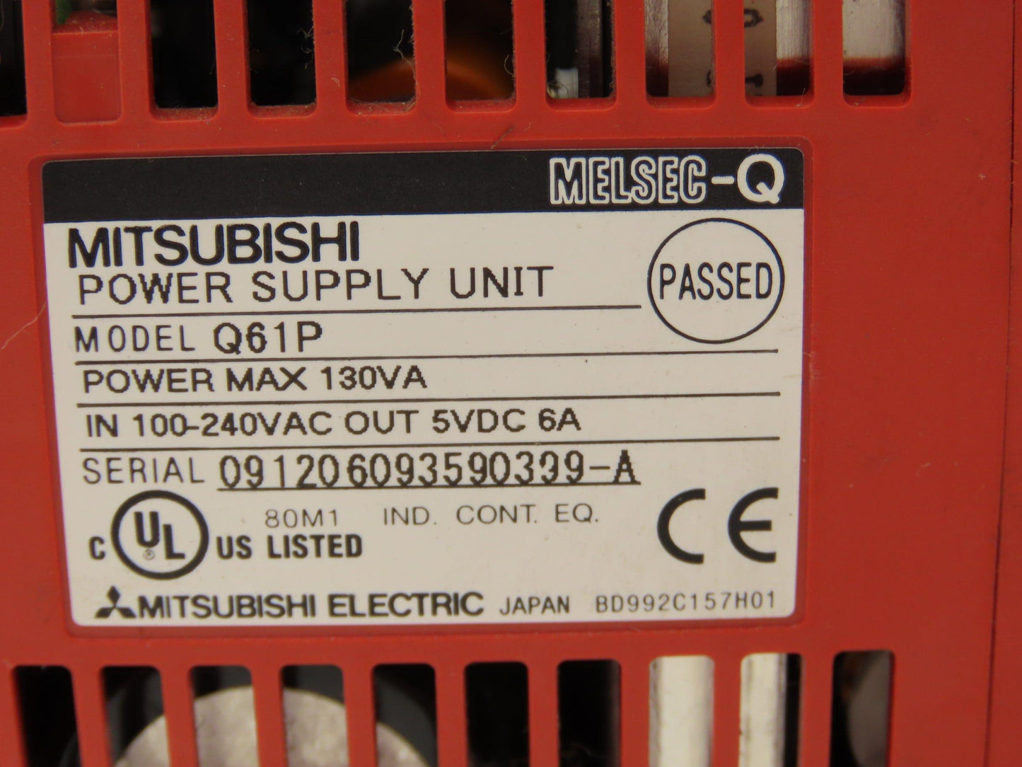 Mitsubishi Electric Melsec Backplane Rack Power Supply Module 8 Slot QJ71LP21-25