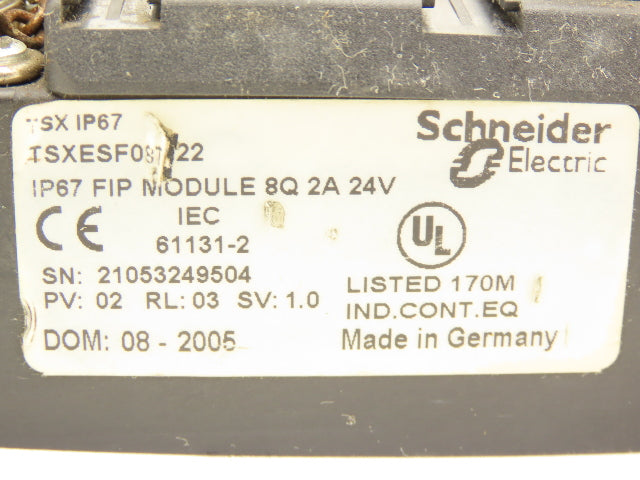 Schneider TSXESF08T22 FIP Module 8Q 2A 24V IP67
