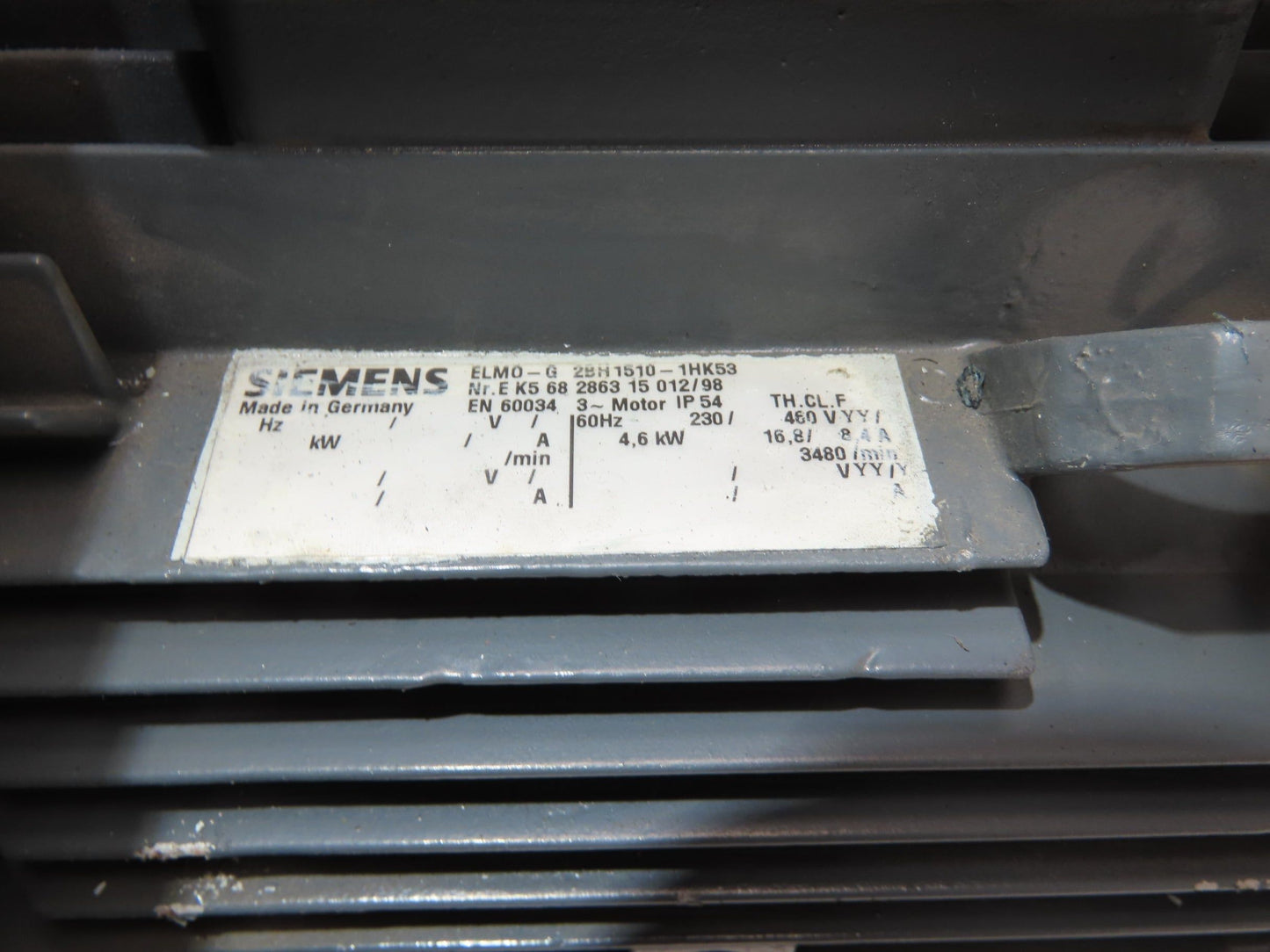 Siemens ELMO-G 2BH1510-1HK53 2" Vacuum Blower 4.6kw 230/460V 3PH