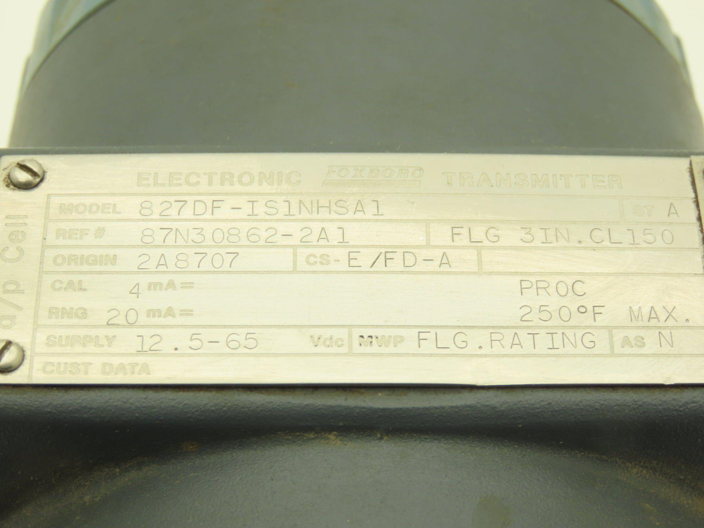Foxboro 827DF-IS1NHSA1 Electronic Pressure Transmitter 12.5-65VDC