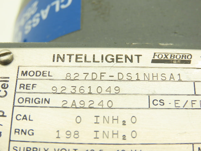 Foxboro 827DF-DS1NHSA1 Electronic Pressure Transmitter 12.5-42VDC