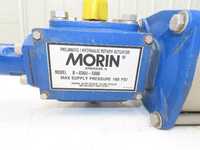 Morin B-036U-S060 Spring Return Pneumatic Valve Rotary Actuator 160 PSI
