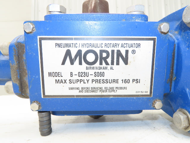 Morin B-023U-S060 Spring Return Pneumatic Valve Rotary Actuator 160 PSI