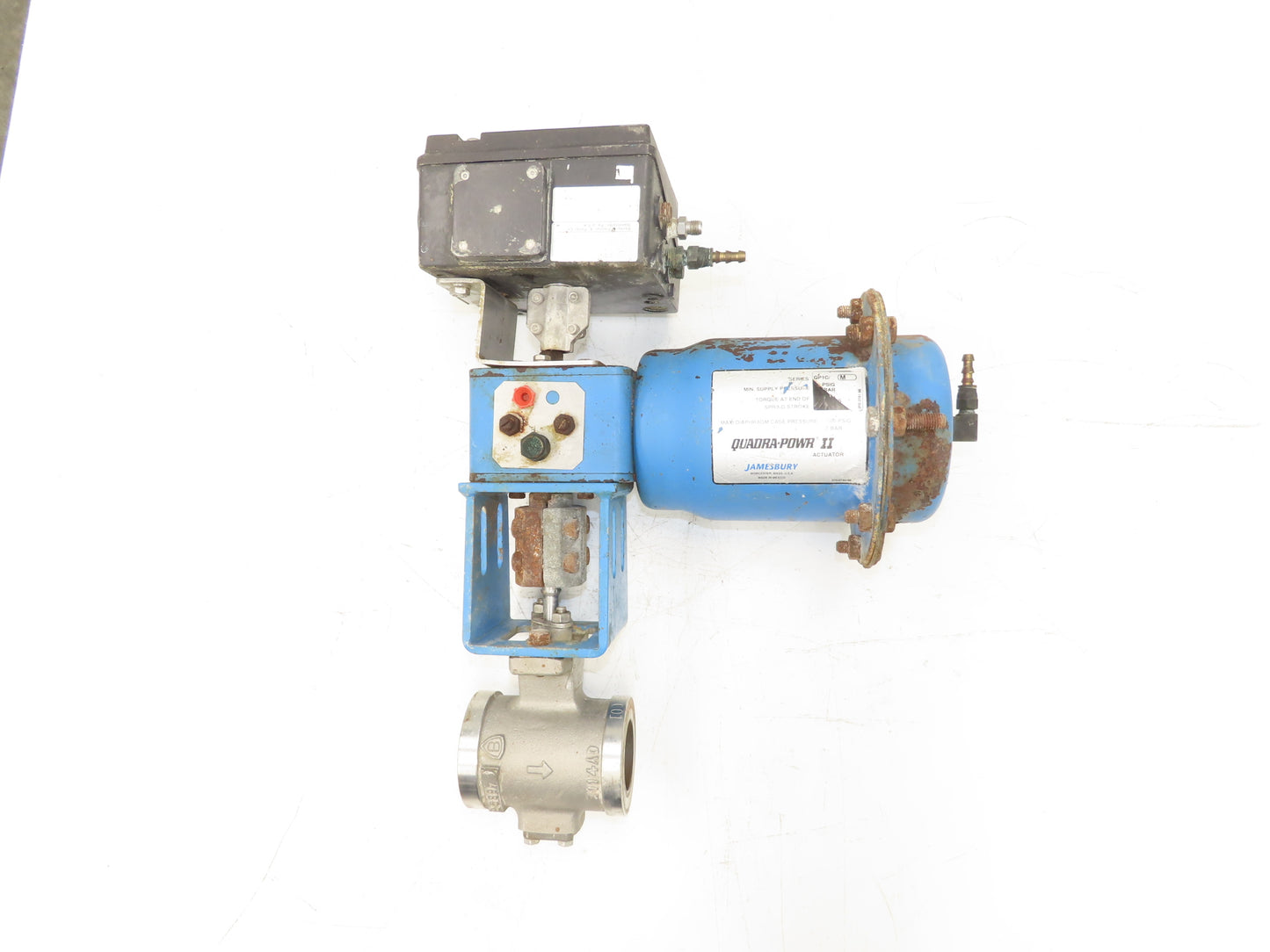 Jamesbury Quadra-Powr II QP1C/M 1.5" Flanged SS Ball Valve Actuator & Positioner