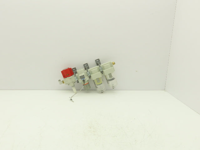 SMC Pneumatic Air Filter Regulator Relief Lubricator Pressure Switch Assembly