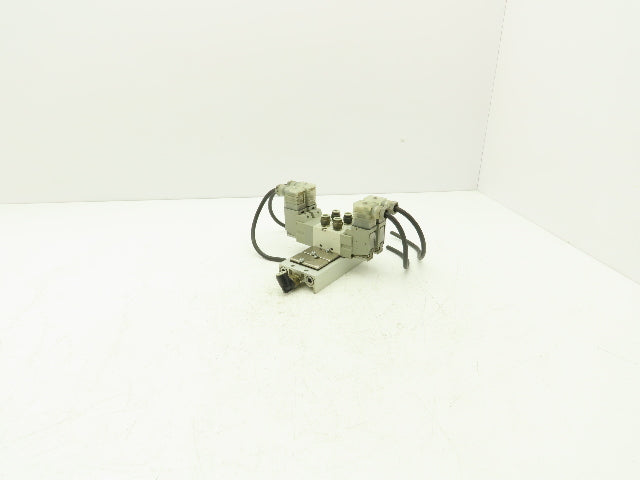 SMC VF3330-1DZ1-02 Pneumatic 4-Station Solenoid Valve Manifold 110VAC 4/5-way