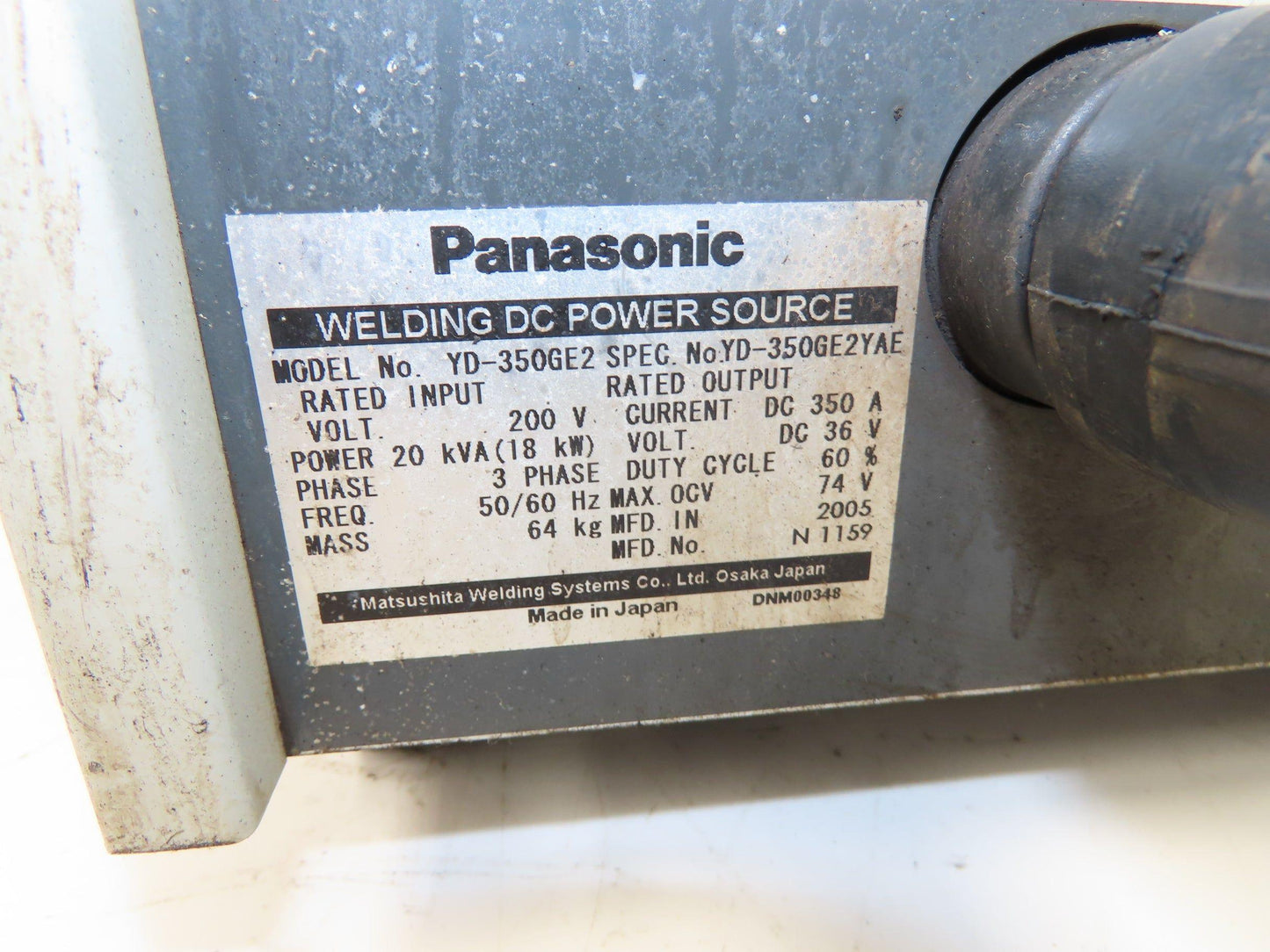Panasonic YD-350GE2 Fanuc Roboweld 100iB 350A Robot Welding Power Supply 200V