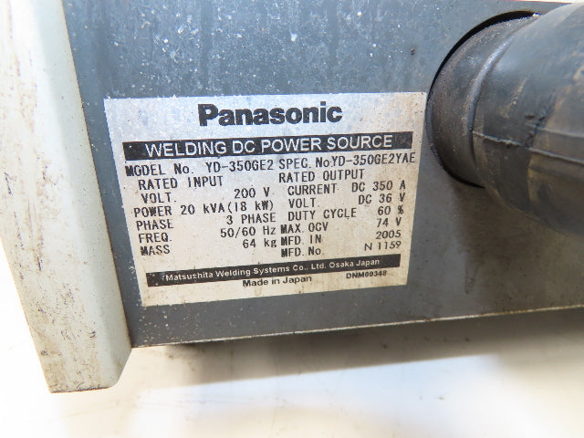 Panasonic YD-350GE2 Fanuc Roboweld 100iB 350A Robot Welding Power Supply 200V